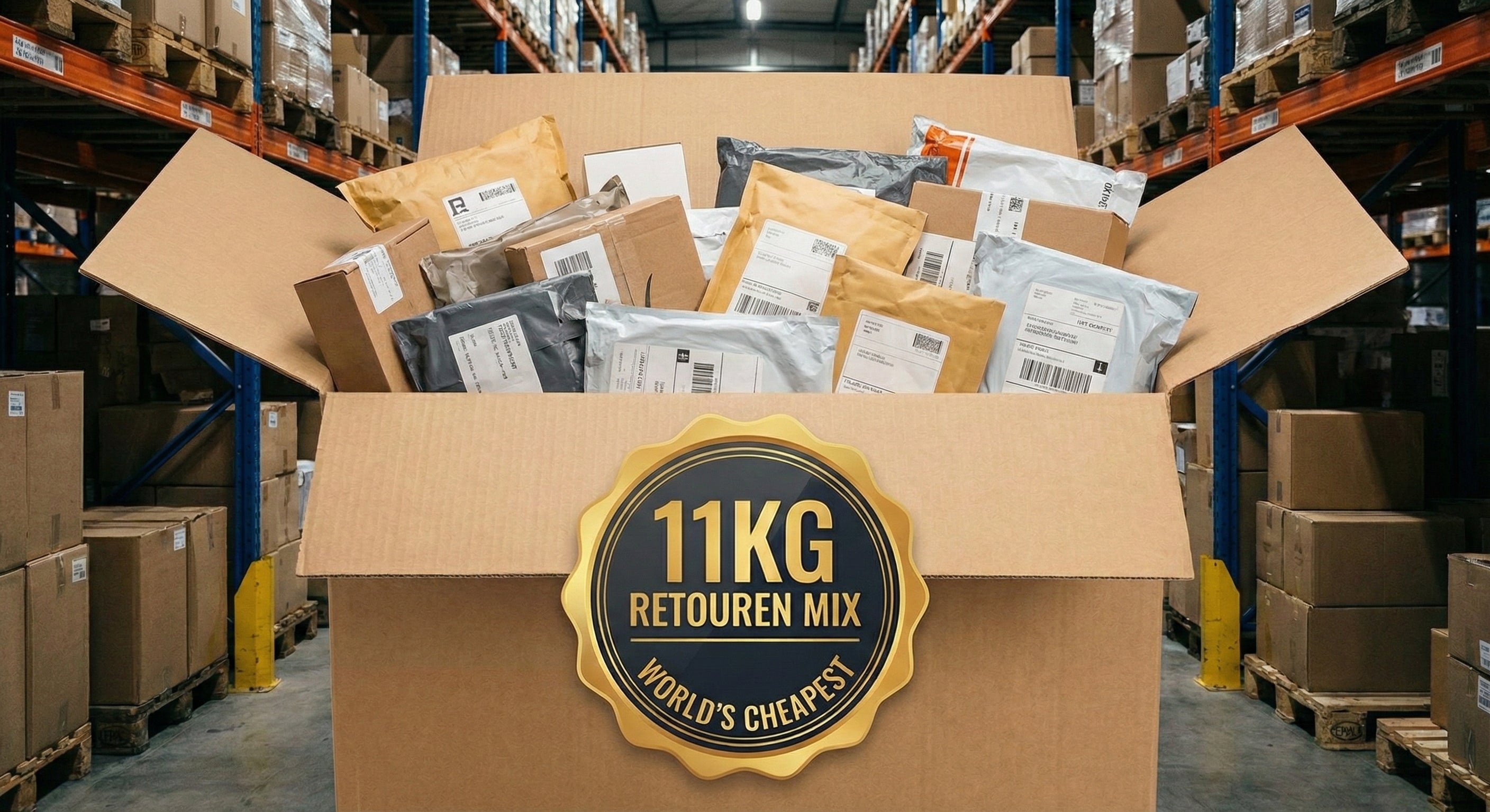 11KG ungeprüfte RETOUREN MYSTERY PACKS. NICHT SORTIERT + NICHT GEPRÜFT